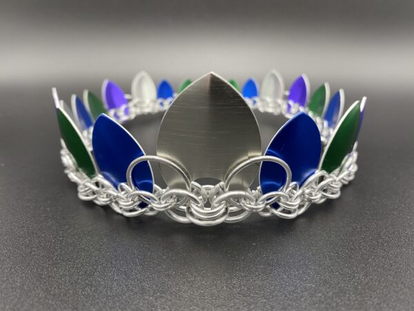Crown Silver Blue Green Purple