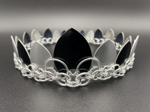 Crown Black Silver