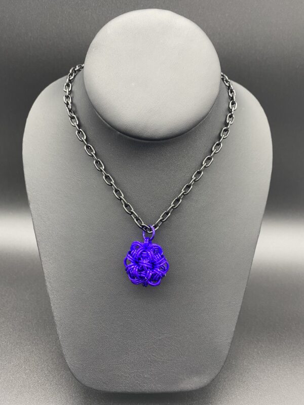 Necklace Dodecahedron Purple