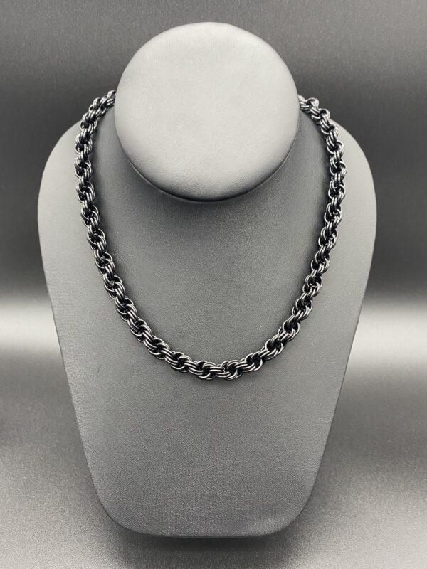 Necklace Double Spiral Black