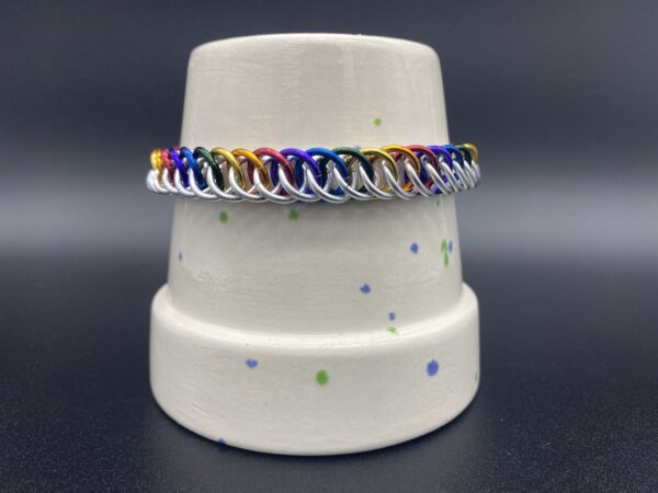 Half Persian Bracelet 16g Silver Rainbow