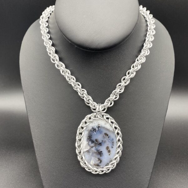 Necklace JPL Dendritic Opal Silver