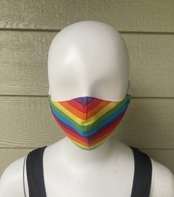 Cotton Face Mask rainbow stripe