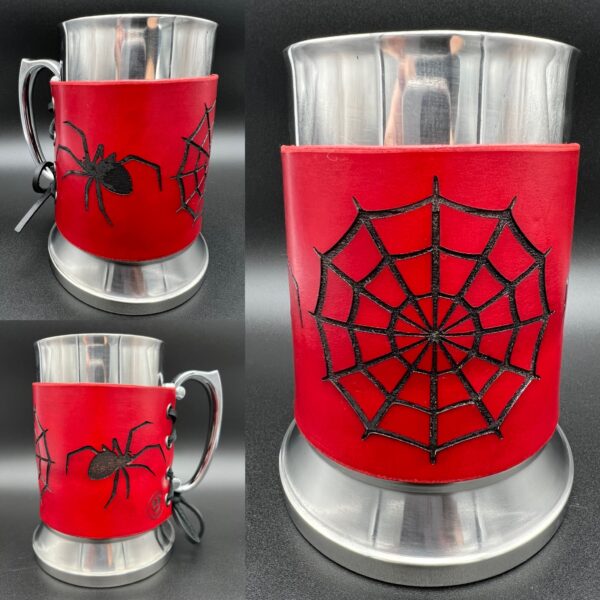 Spider Leather Wrapped Tankard